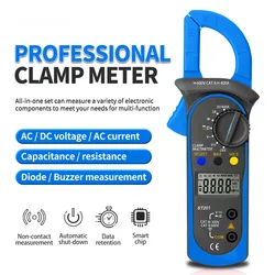 ST201 Digital Clamp Meters Multimeter AC/DC Voltage Tester Current Resistance ohm Tester Transistor Testers Mult Power Meter