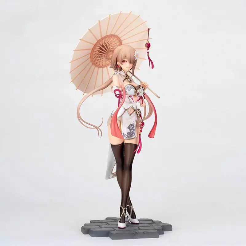

Ancient style collapse three animation figure model ornament two-dimensional element umbrella standing cheongsam