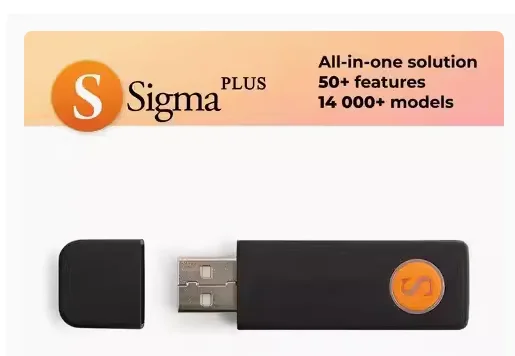 Original Sigma Plus Key  Sigmakey Dongle and With Sigma pack activated for one year