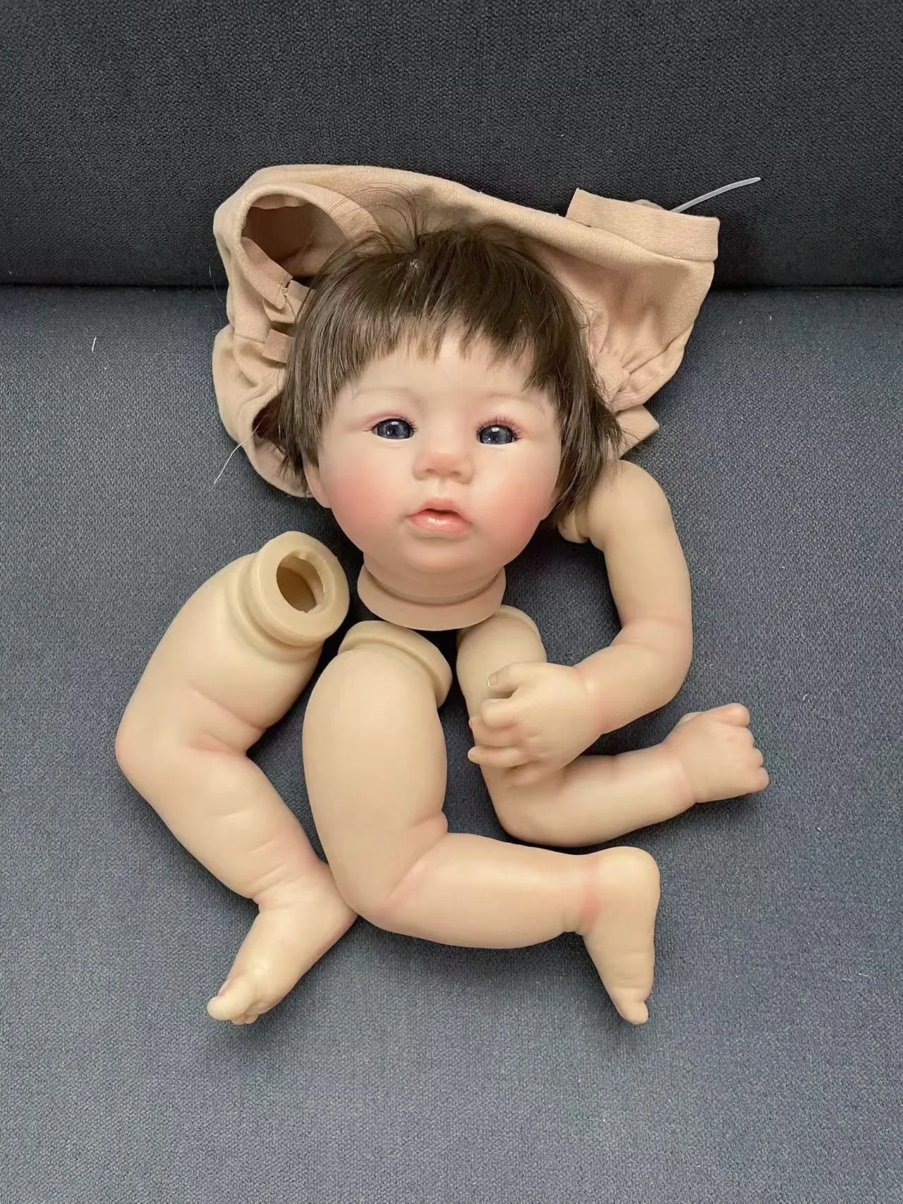 18inch With Visible Veins Hand Rooted Hair Lifelike Reborn Abigail Doll Kit Multiple Layers Painting Unassembled Doll Parts