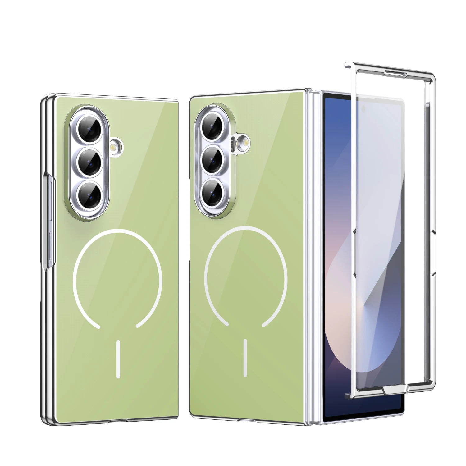 Tempered Glass Magnetic Screen Protector Case For Samsung Galaxy Z Fold 7 Fold6 Fold5 Fold4 Fold3 Full Coverage Protection Cover
