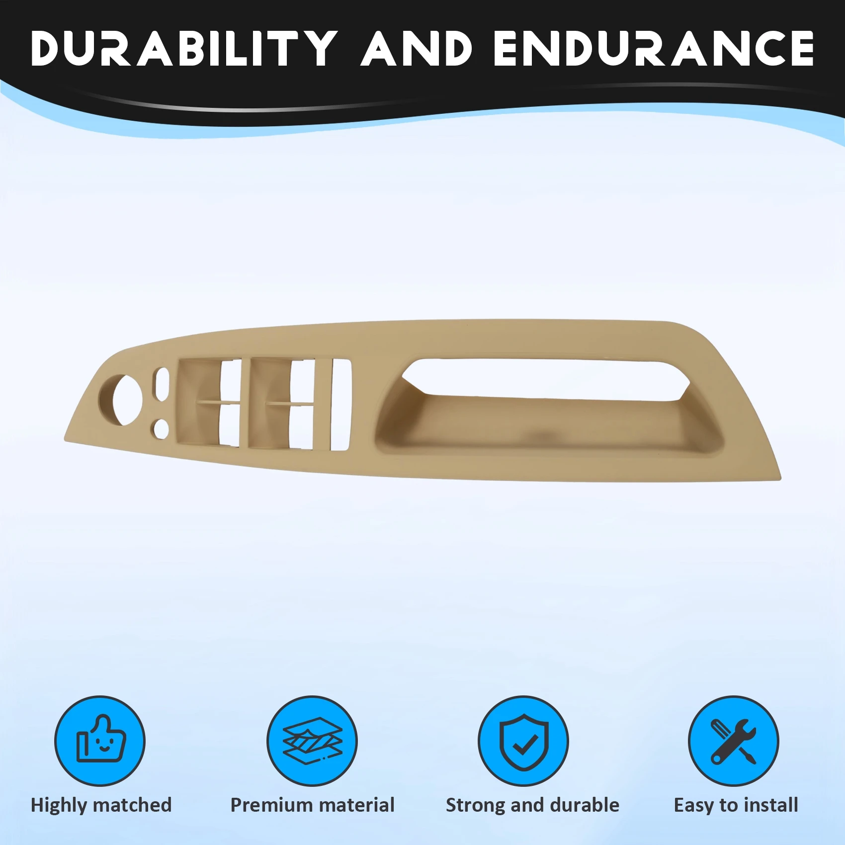 Inner Armrest Panel Cover Replacement For BMW X5 X6 E70 E71 E72 LHD Car Interior Door Pull Handle 2007-2013 Beige