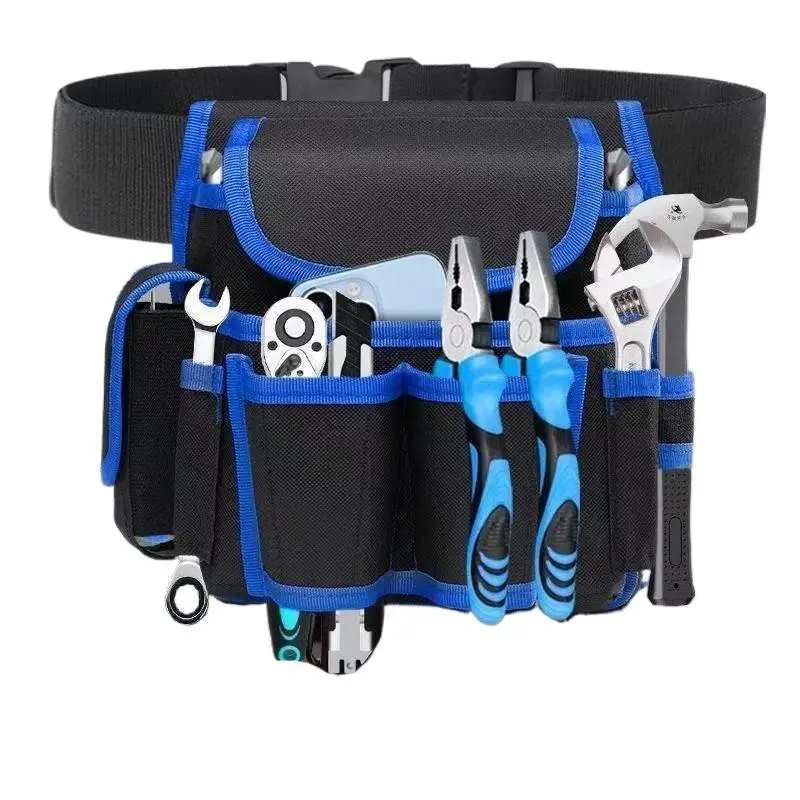 1 Stück Bohrmaschinen-Aufbewahrungstasche, einfache Werkzeugtasche zum Umhängen mit Gürtel, multifunktionale Hüfttasche für Elektriker-Reparaturen – Detail 11