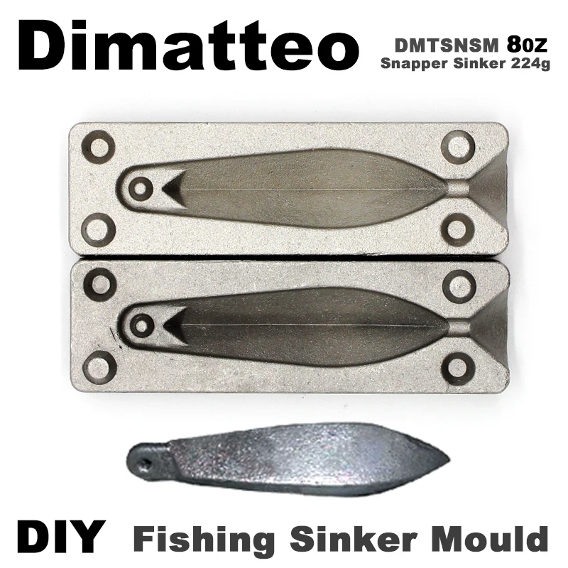 Molde de plomo artesanal Dimatteo – Pargo de pesca deportiva
