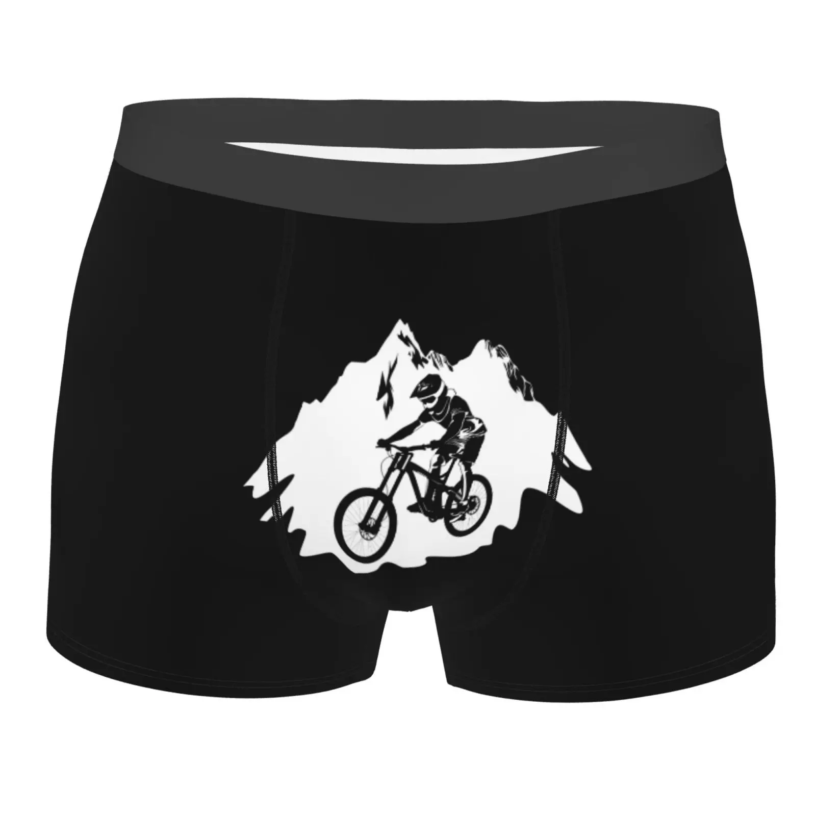 

Мужское нижнее белье с принтом для езды на горном велосипеде, мужские трусы-боксеры, новинка, дышащие мужские трусы с принтом, мужские трусы-боксеры