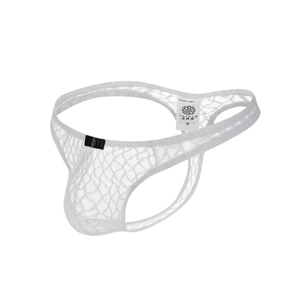 Back Mens G-String Low-Rise T-Back Bikini Low-Waist T-back Breathable Low-rise Thin Briefs Mens Thongs Fishnet