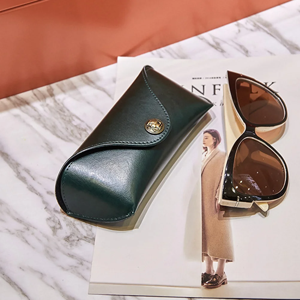 

1 шт., мягкая коробка для очков из искусственной кожи, ручной работы, ретро-дизайн, легкая сумка для солнцезащитных очков, практичная сумка для хранения очков, коробка для очков