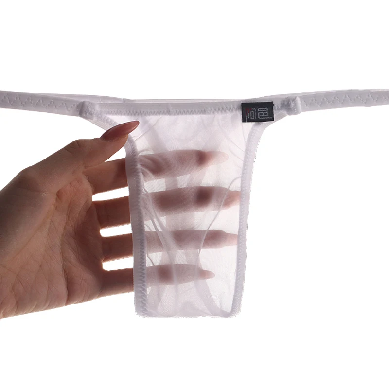 Japanese-Style Men's Underwear Sexy Low-Rise Thong Ultra-Thin Transparent T-Back Briefs