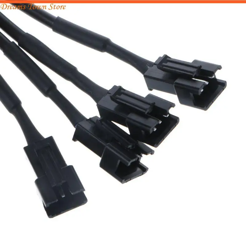 HX6A 5V RGB Connector 3pin Fan Wire Splitter Extension Cable for Computer Fan Motherboard RGB LED Tape Light