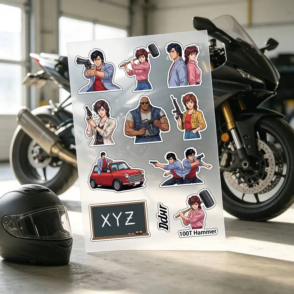 Popular Anime C-City Hunter Stickers Auto Body Bumper Windows Motorcycle Laptop Walls Vinyl Decal Car Tuning Accessories