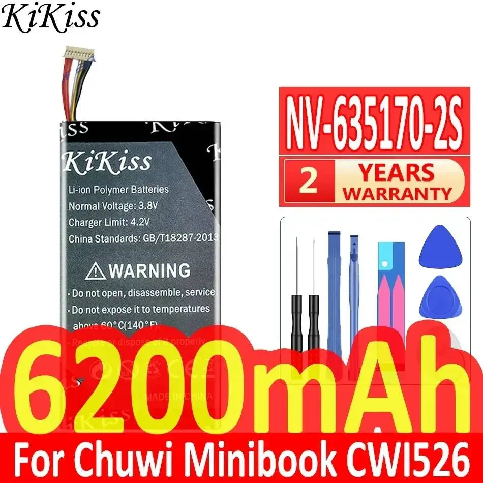 

Аккумулятор для планшета 6200 мАч, стабильный, высокой емкости, NV-635170-2S для Chuwi Minibook CWI526