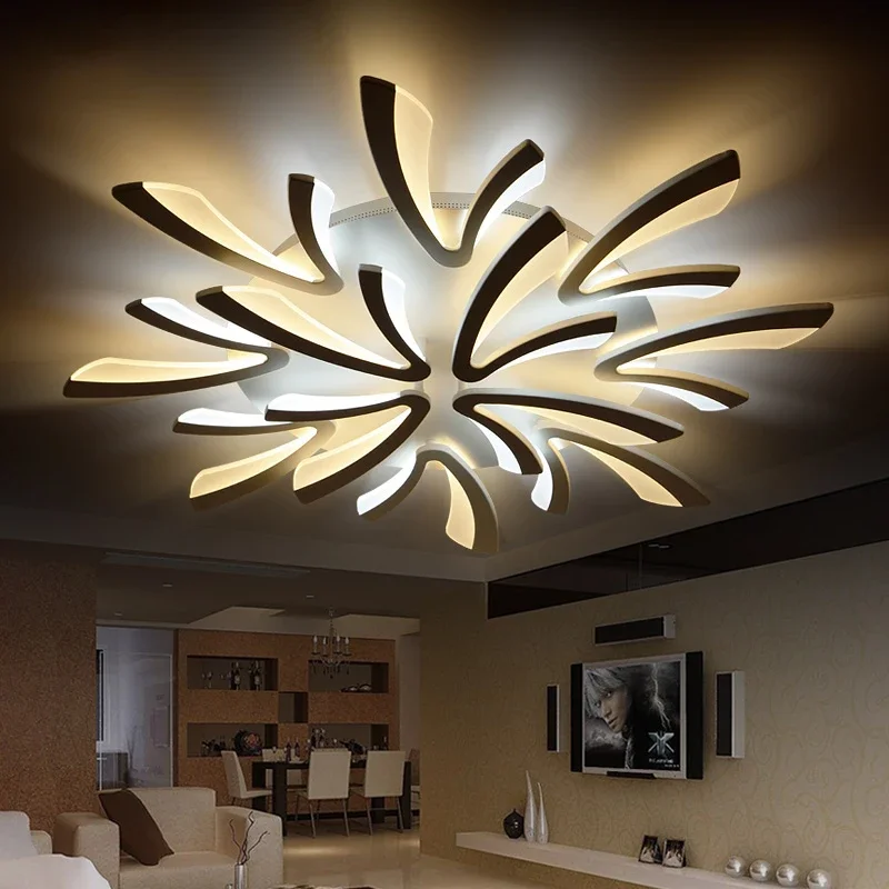 Tree Branch Acrylic Thick Modern LED Ceiling Lights for Kitchen Living Room Bedroom Home Lustre Lamp Fixtures Diammable Control