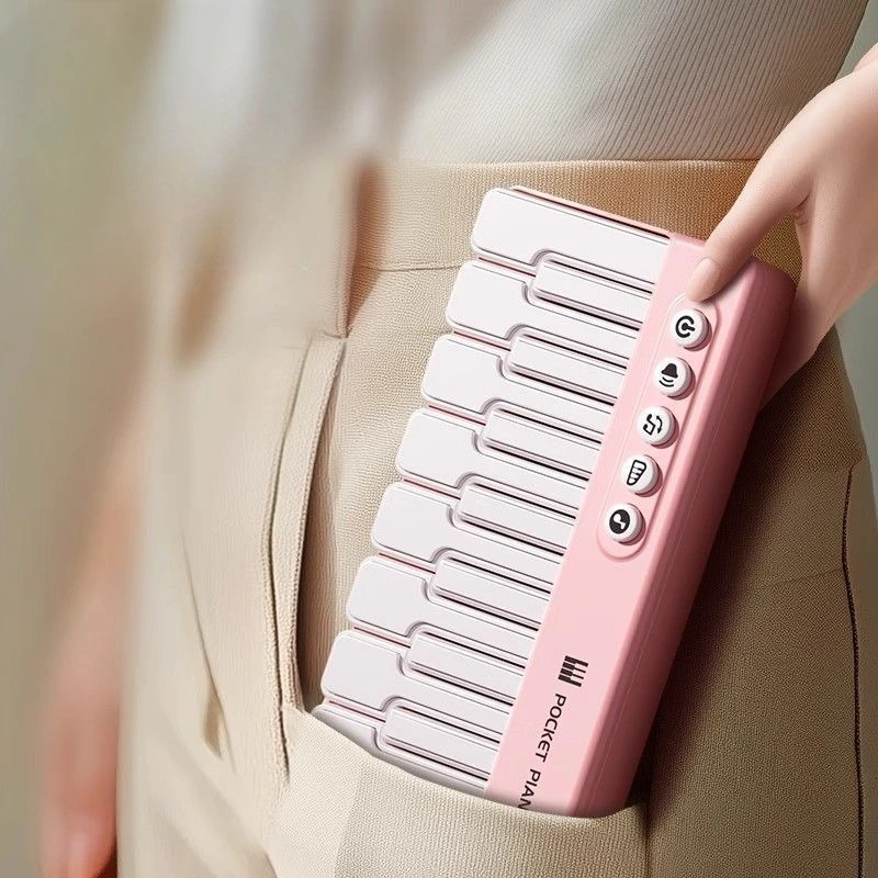 2025, draagbaar kinderpiano-leerinstrument, veilig muziekspeelgoed voor kinderen om auditieve visuele vaardigheden door spelen te verbeteren