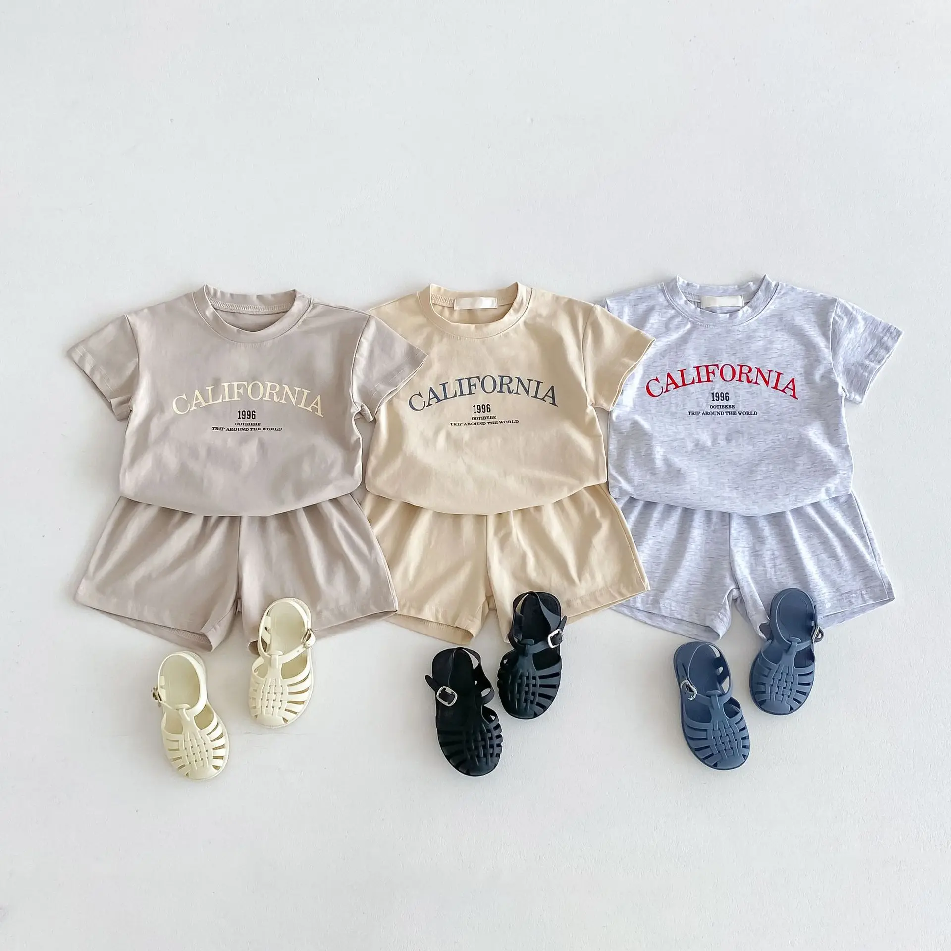 

Summer New Children Short Sleeve T Shirts + Shorts 2pcs Suit Baby Boy Girl Cotton Casual Clothes Set Kids Fashion Letter Outfits