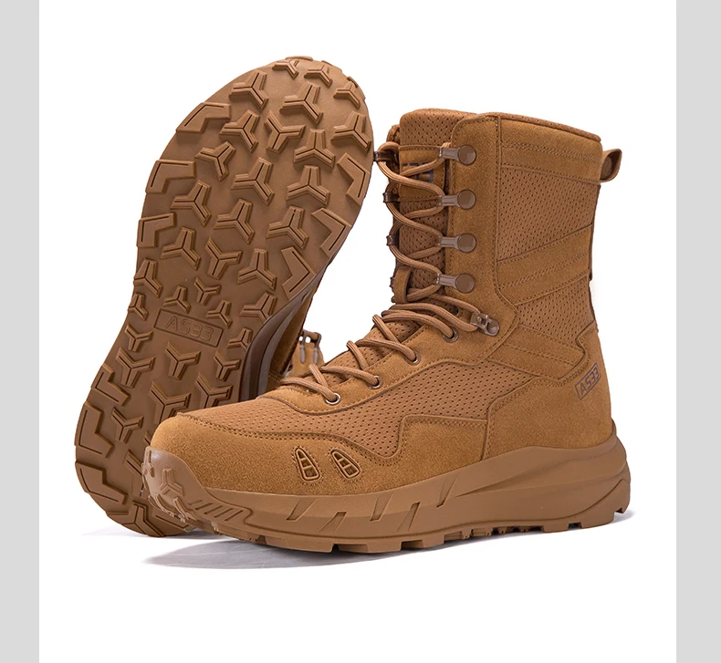 Neue taktische Stiefel für Herren, atmungsaktiv, wasserdicht, ultraleicht, für den Außenbereich, für Herren, Armee-Stiefel, schnelle Reaktion, Schnürung, Sicherheitsarbeit – Detail 40