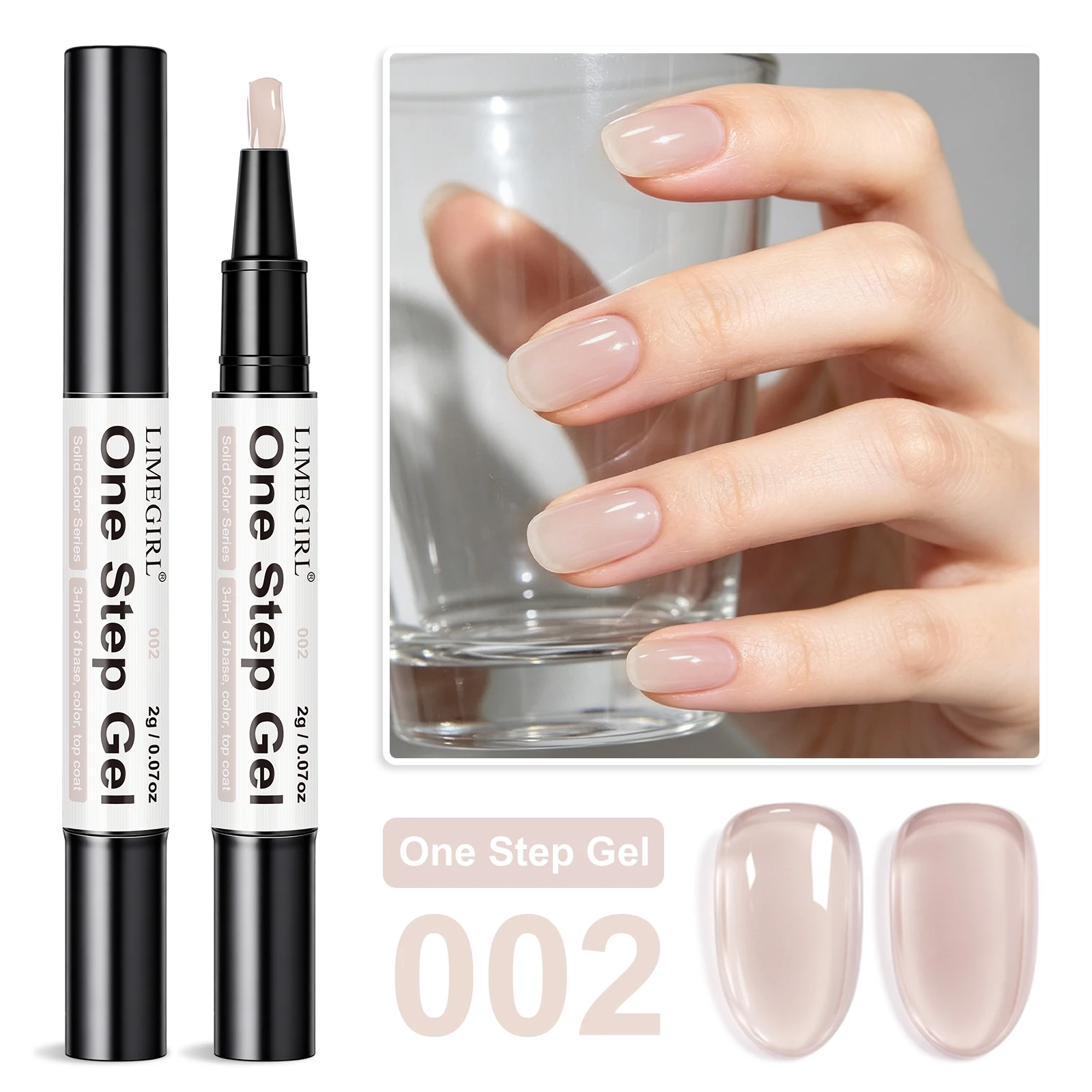 LIMEGIRL 48 Farben Gel-Nagellackstift, 3-in-1-Gel-Nagellack, schnell trocknender, langlebiger Graffiti-Malpinsel für Reisen im Freien