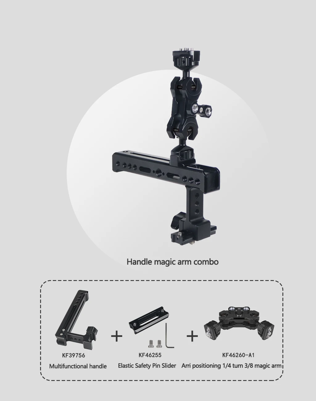 Neuer, verbesserter, universell einstellbarer Doppelkugelkopf 1/4 bis 3/8 Zoll, magischer Arm, Monitorhalterung, Zubehör für DSLR-Kamera-Käfige, unterstützt 5 kg – Detail 37