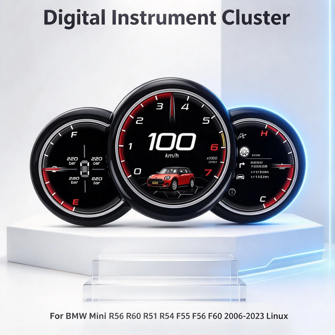 LCD Dashboard Instrument For BMW Mini R56 R60 R51 R54 F55 F56 F60 2006 - 2023 Linux Digital Cluster  Virtual Cockpit Speedometer