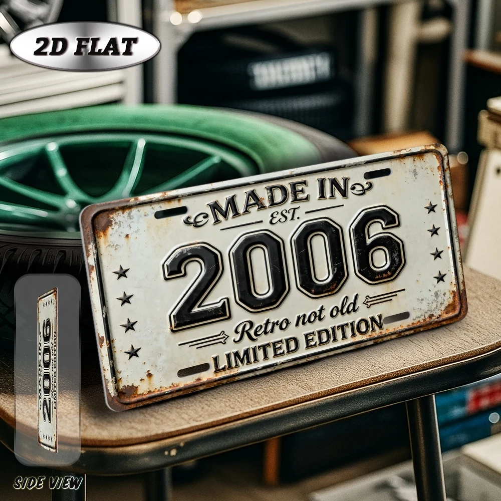 2D Flat, [2D Flat] 2D Flat Surface, 1pc, Vintage Metal Aluminum Decorative Plaque 30.48×15.24 cm, Manufactured in 2006 Vintage Y