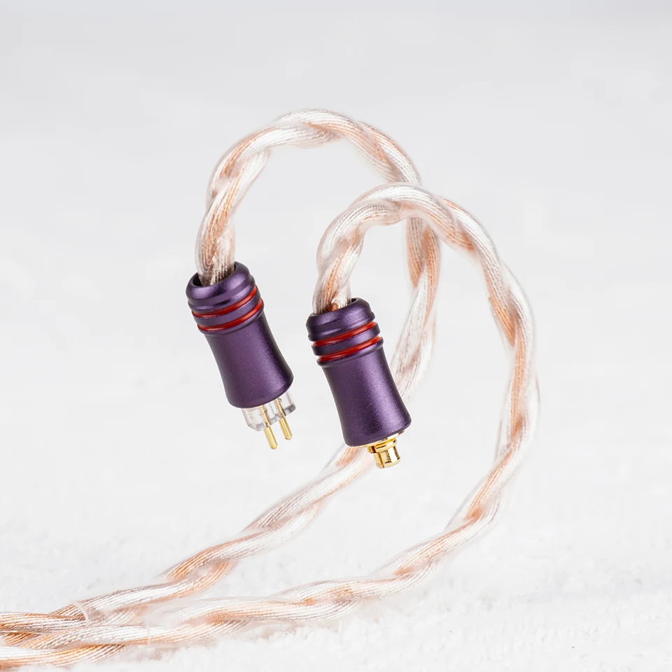 Nicehck-trispc hifiイヤホンケーブル、銀メッキ銅線、2ピン、mmcx