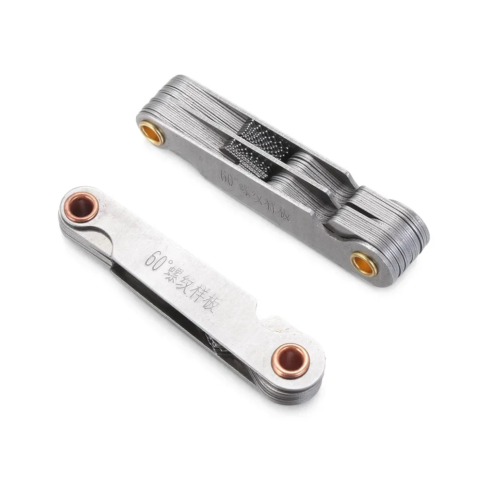 1pc 55/60 Degree Metric Inch Thread Plug Gauge Gear Tooth Screw Pitch Gauges Measuring Center Metrisch Thread Measurement Tools