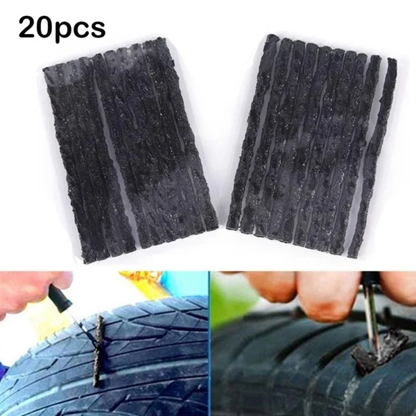 20Pcs Auto Car Truck Tubeless Tire Tyre Puncture Repair Recovery Strips Fix Kit