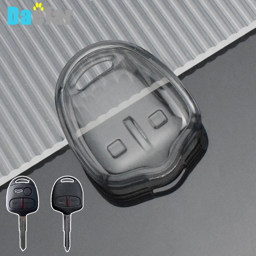 

2 Buttons Transparent Remote Car Key Key Case Cover Fit for Mitsubishi Lancer EX ASX Outlander Galant Pajero Accessories