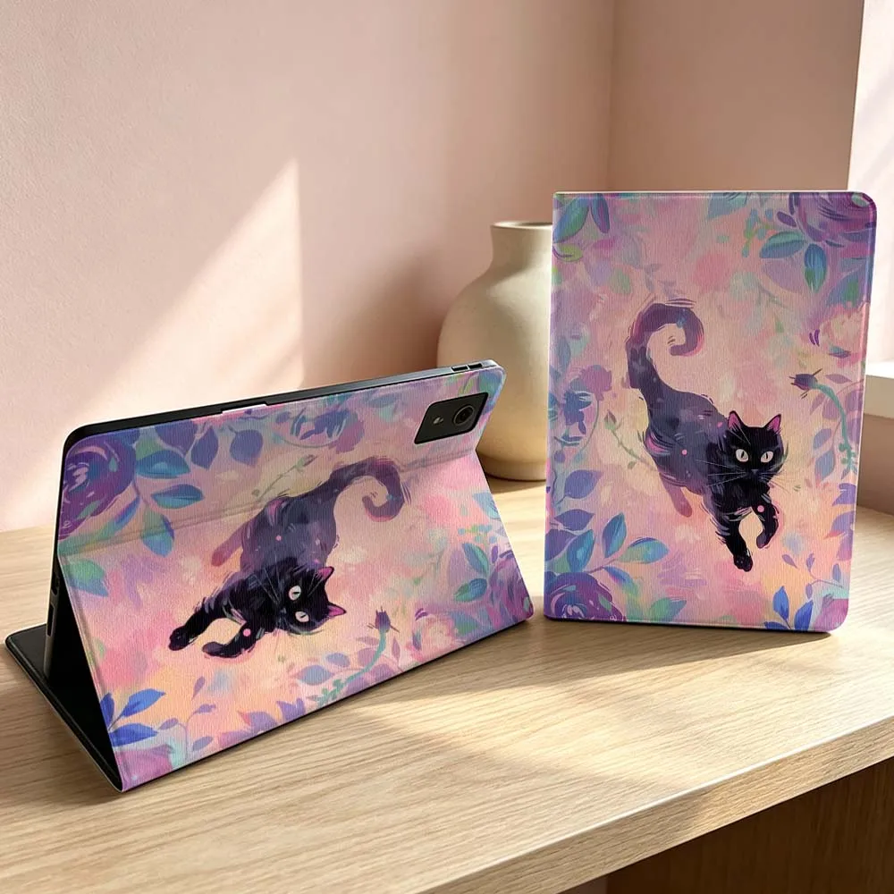 Art illustration cat pattern For Lenovo Xiaoxin Lenovo Tab Pad Pro Plus K11 P12 M10 Legion Y900 Y700 Inch Tablet Case Soft