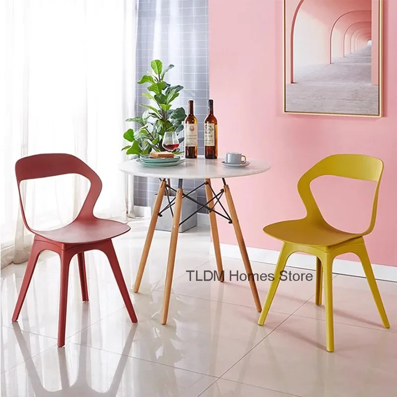 Nordic plastic dining chairs, kitchen designer, modern living room chairs, backrests, Sillas De Comedor, household furniture,