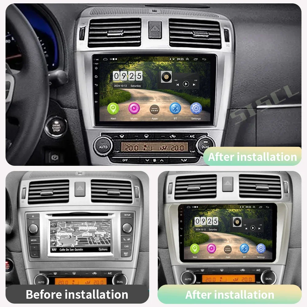 For Toyota Avensis 3 2008 - 2015 Multimedia Video Player Navigation GPS 4G LTE 5G WIFI Carplay Auto QLED BT Android 13 Car Radio