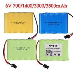 6V 700mah/1400mah/3000mah/3500mah NICD Rechargeable Battery Pack For Remote Control Toys Electric Car SM Plug 6.0V NIMH Battery