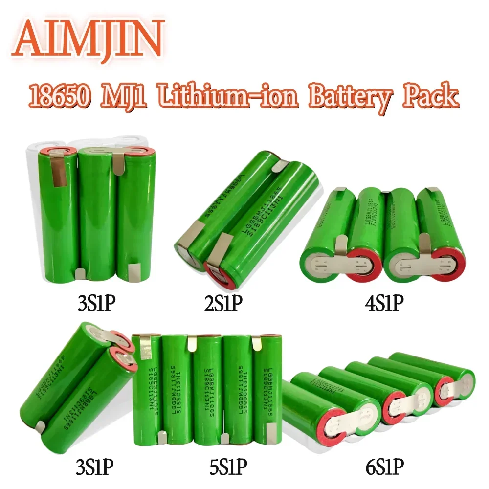 

7.4V-24V 3500mAh 2S1P 3S1P 4S1P 5S1P 6S1P Series Connection 18650 MJ1 Li-ion Battery,For Screwdriver Batteries Weld Battery Pack