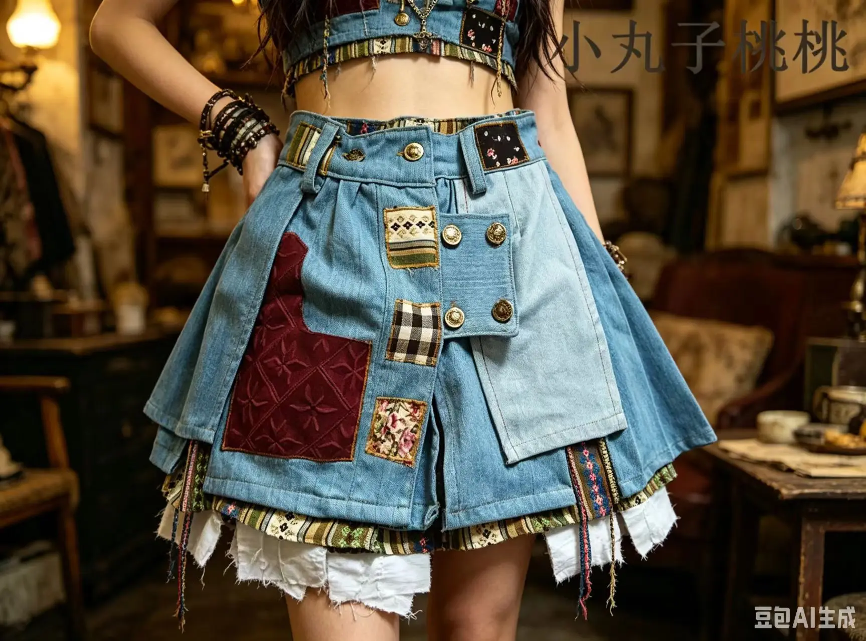 2025 Japanese Y2K Casual Retro Vintage Punk Style Women's Short Pleated Mini Skirt , Plus Size Jeans Denim Skirts for Womens