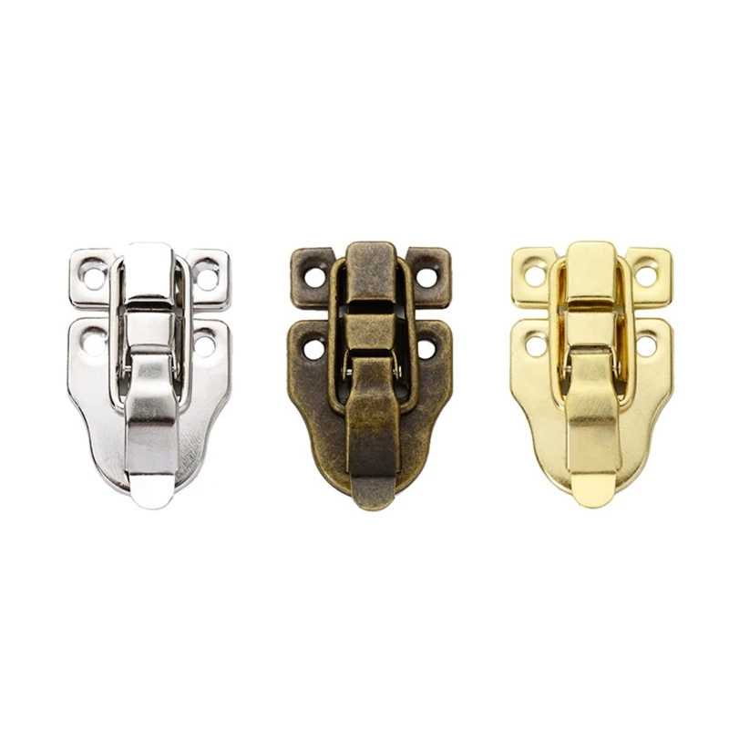 Description Picture 2 of item67JE Antique Jewelry Box Lock for Latch Wooden Box Decorative Buckle Lock Heavy Duty Iron Suitcase Cabinet Hinge Easy to Inst