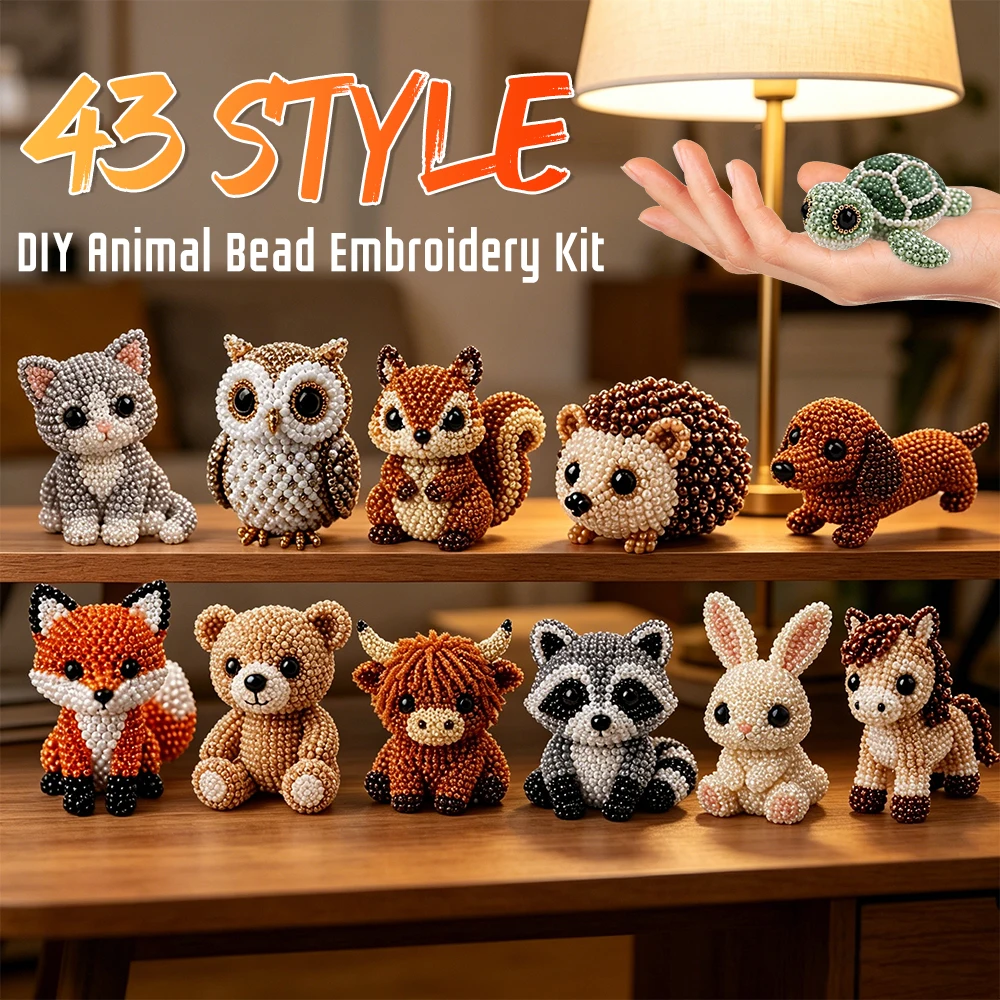 Mini 3D Animal Bead Kit Cute Bird and Animal Crafting Set Educational Jewelry Making Tool For Kids DIY Art Project Gift New