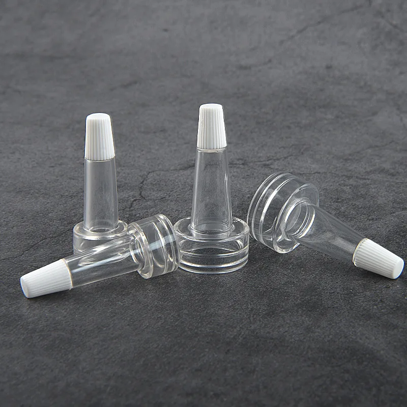 13mm 20mmClear White Tip Rubber Lid Glow Ampoule Serum Cap Transparent Silicone Straw Dropper tip For Korean Cosmetics Stayve