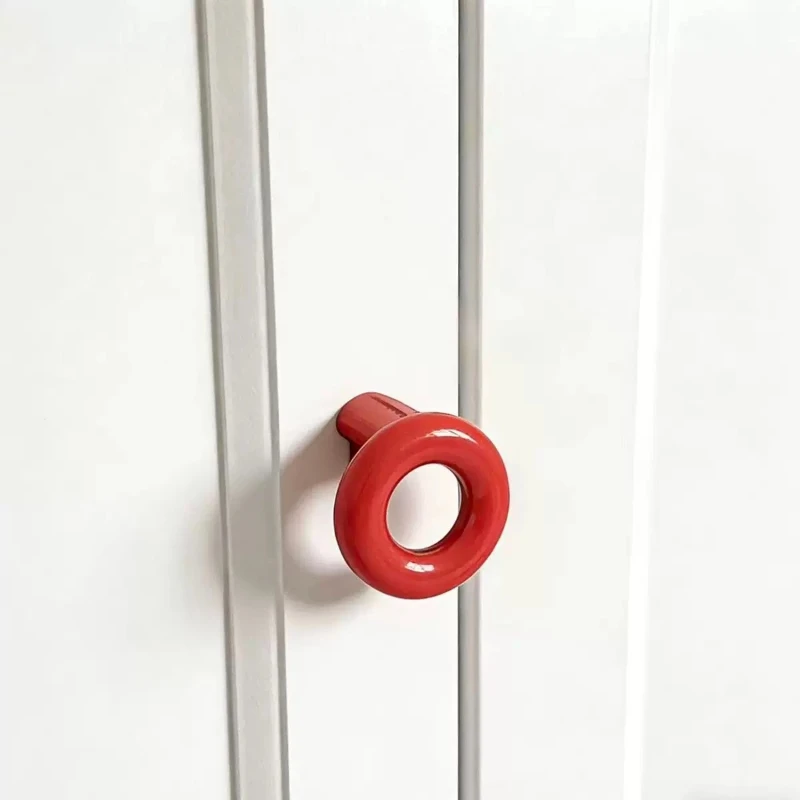 Bauhaus Simple Ring Cabinet Pulls Door Handle Modern Creative Color Wardrobe Door Drawer Cabinet Dopamine Furniture Handle