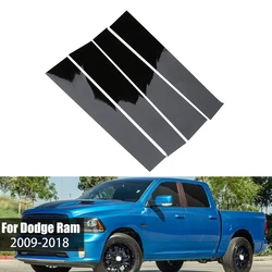 Fit For Dodge Ram 1500/2500/3500 Crew Cab 2009-2016 2017 2018 Glossy Black Pillar Posts Door Window Decor Trim Sticker Cover