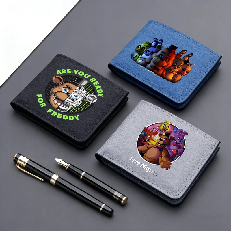 جديد Fnafs قماش المحفظة Monedero قصيرة للطي محفظة الرجال حامل بطاقة بطاقة الائتمان حافظة للعملة المحافظ متعددة الوظائف محافظ هدية #1