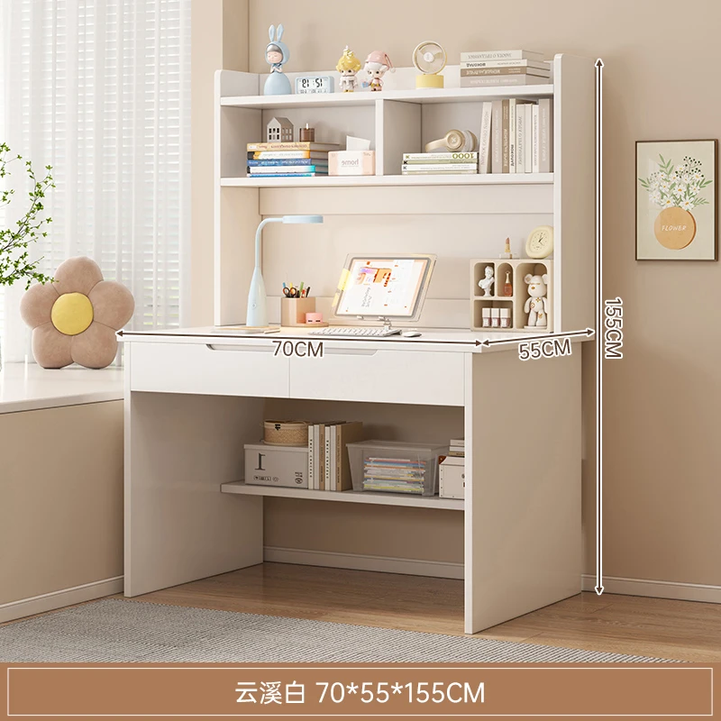 Modern computer Desk Student Household Table book Rack Integrated Computer Desk Study Furniture Set Combination Table Workbench