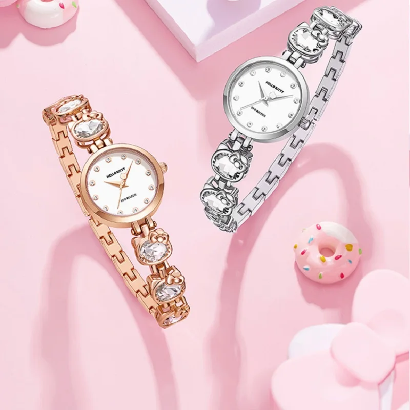 Disney For Women Watches Luxury Fashion Lady Quartz Wristwatch Minnie Mouse Rhinestone Bracelet Girls Female 2024 New Gift Clock