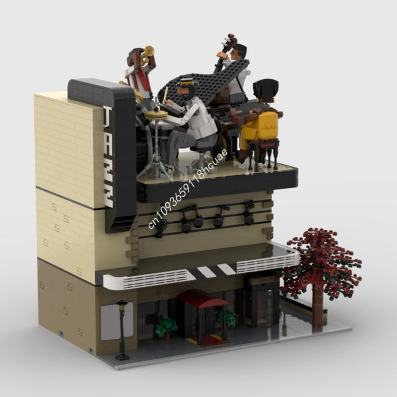 

2913 шт. MOC модульный джазовый клуб строительные модели блоки день рождения сборка ремесленные игрушки идея образование дети DIY кирпич рождественские подарки