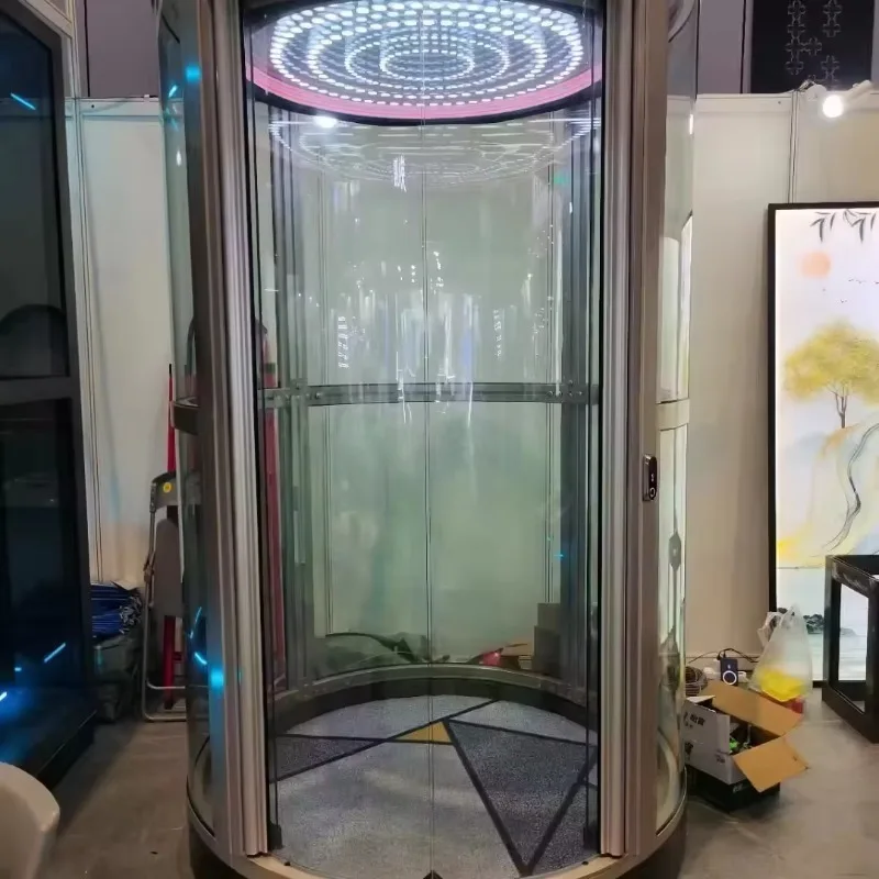 EXW Small Residential Elevator 400kg 3 5 Story Automatic Door Safety System Space Saving For Houses Customizable