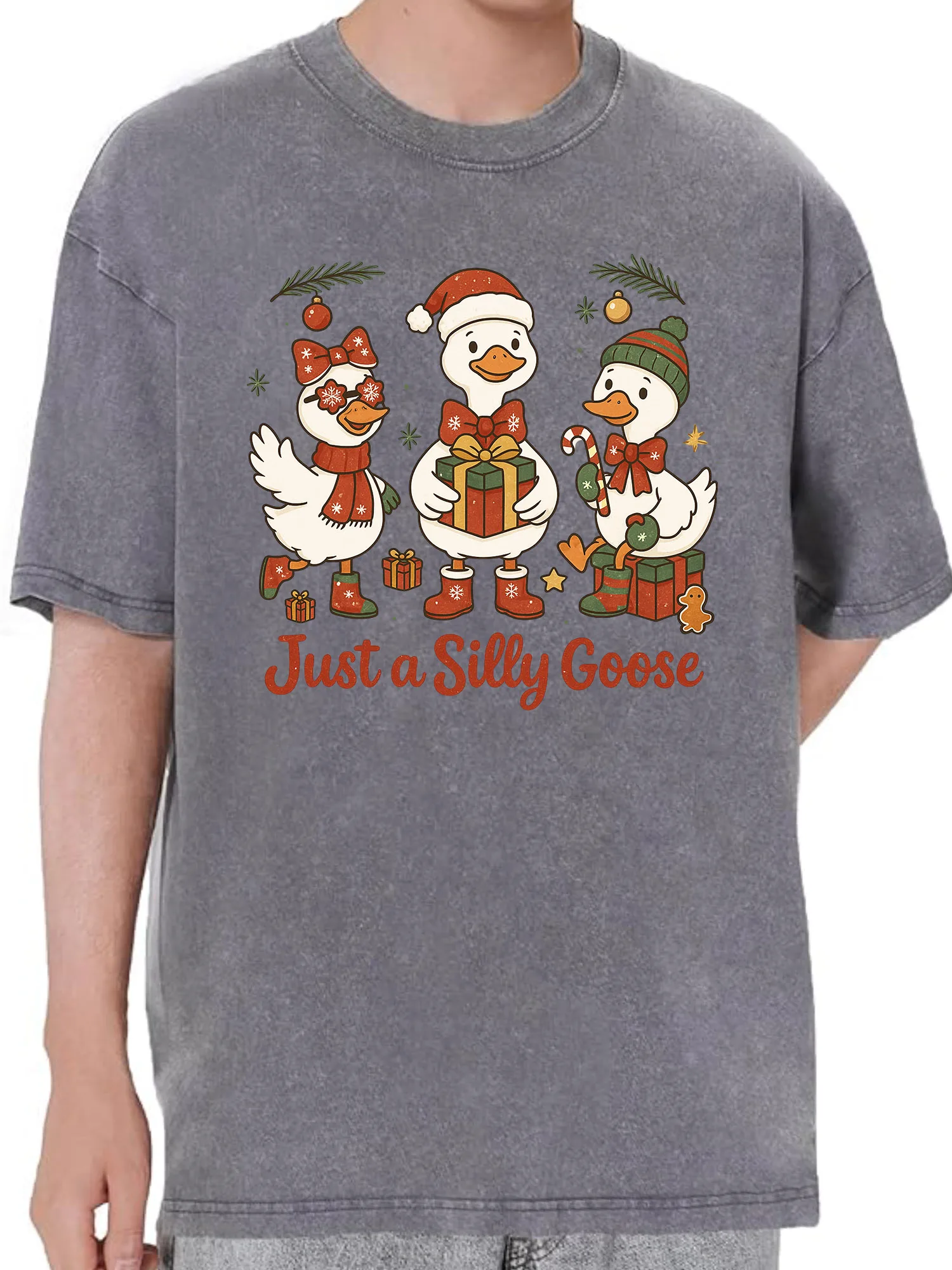 

Too Tired Oversized Washed Graphic T-Shirt, 100% Cotton Streetwear Tee for Men, Vintage Hip Hop Loose Fit Tops