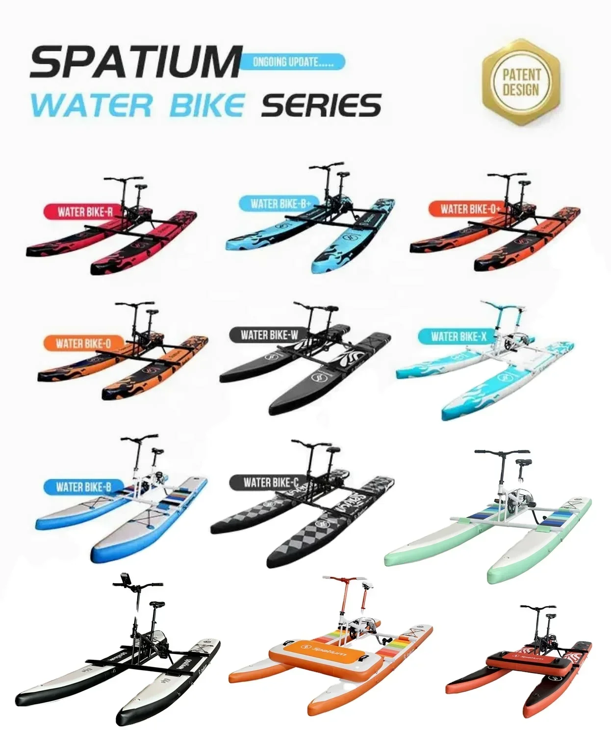 المكانية أكوا الدراجات جديد وصول المروحة دواسة قارب Salewater نفخ العائمة دراجة المياه دواسة قوارب دراجة مائية
