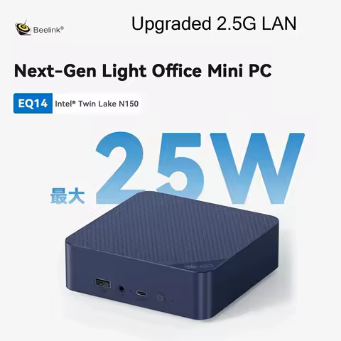 Beelink EQ14 Twin Lake N150 Mini PC DDR4 3200MHz WiFi6 BT5.2 M.2 SSD 2.5G LAN Desktop Gaming Computer Windows 11 Pro