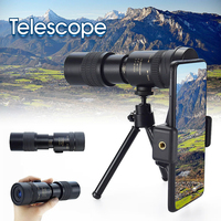 10-300X40MM Portable Mini Scalable Monocular Telescope 30mm Objective Lens Bird-watching Mirror for Outdoor Camping