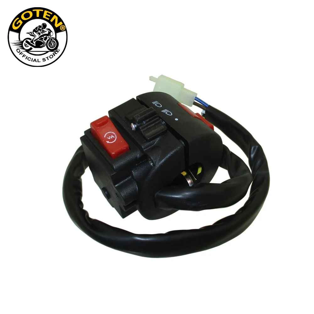 Goten 8 سلك 3 وظيفة المقبض الأيسر مجموعة التحكم في التبديل للدراجات النارية الرباعية ATV