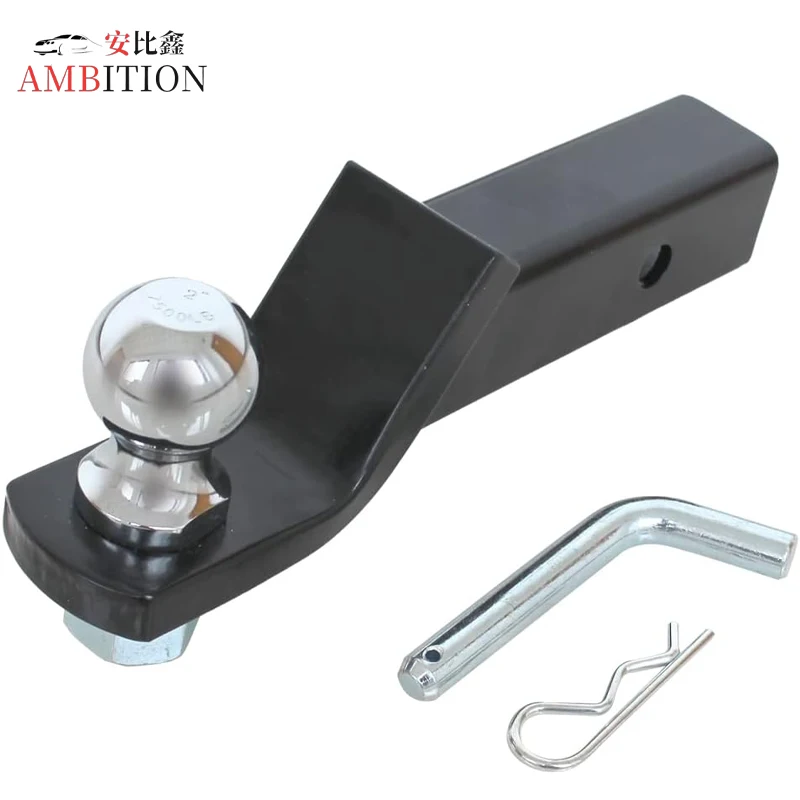 Trailer Hitch Mount with 2 Inch Ball and Pin  Fits 2 Inch Receiver 2 Inch Drop 7500 Lbs Capacity Tow Bar