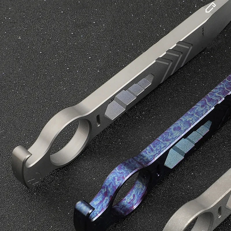 Mini Titanium Alloy Crowbar Camping Equipment Portable Multitool Wrench EDC Multifunctional Survival Tool Outdoor Bottle Opener